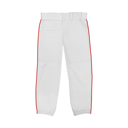 Badger Sport Big League Braided Girls' Pant (230400-028604), Color 'White/Red'